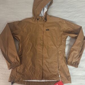Helly Hansen Brown Hooded Rain Jacket